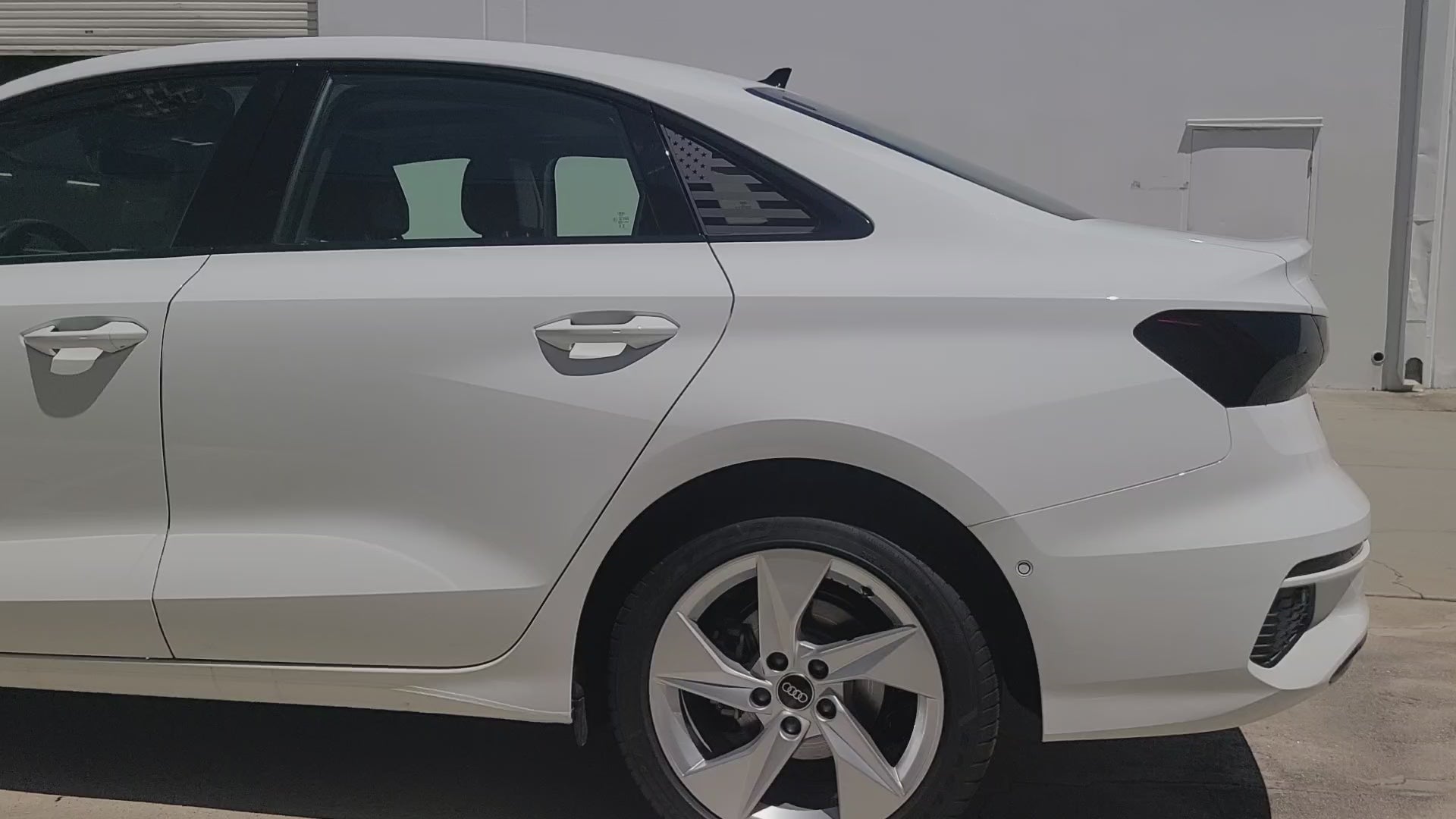 Quarter Window American Flag Vinyl Decal Stickers Fits Audi A3 R3 RS3 2022-2025