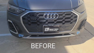 Vinyl Chrome Delete Grille Side Window Rear Blackout Decal Stickers Overlay Film Fits Audi Q5