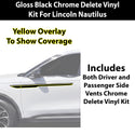 Fits Lincoln Nautilus 2024-2026 Vinyl Chrome Delete Grille Blackout Decal Stickers Overlay Film - Bogar Tech Designs
