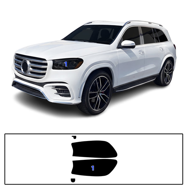 Fits Mercedes-Benz GLS-Class 2024-2026 Full Headlight Taillight Precut Smoked PPF Tint Kit Film Overlay  - Bogar Tech Designs