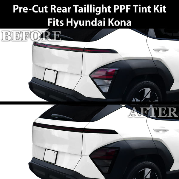 Fits Hyundai Kona 2024-2026 Full Headlight Taillight Precut Smoked PPF Tint Kit Film Overlay  - Bogar Tech Designs