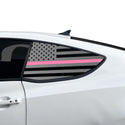 Fits Hyundai Genesis Coupe 2010-2016 Quarter Window American Flag Vinyl Decal Stickers - Bogar Tech Designs