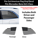Fits Mercedes-Benz GLS 2024-2026 Quarter Window American Flag Vinyl Decal Stickers - Bogar Tech Designs