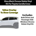Fits Toyota Corolla Cross 2022-2026 Vinyl Chrome Delete Grille Blackout Decal Stickers Overlay Film - Bogar Tech Designs