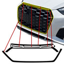 Fits Audi S5 Convertible 2020-2024 Vinyl Chrome Delete Grille Blackout Decal Stickers Overlay Film - Bogar Tech Designs