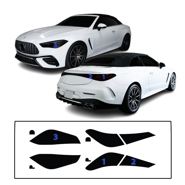 Fits Mercedes-Benz CLE 2024-2026 Full Headlight Taillight Precut Smoked PPF Tint Kit Film Overlay  - Bogar Tech Designs