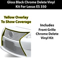 Fits Lexus ES 2013-2018 Vinyl Chrome Delete Grille Blackout Decal Stickers Overlay Film - Bogar Tech Designs