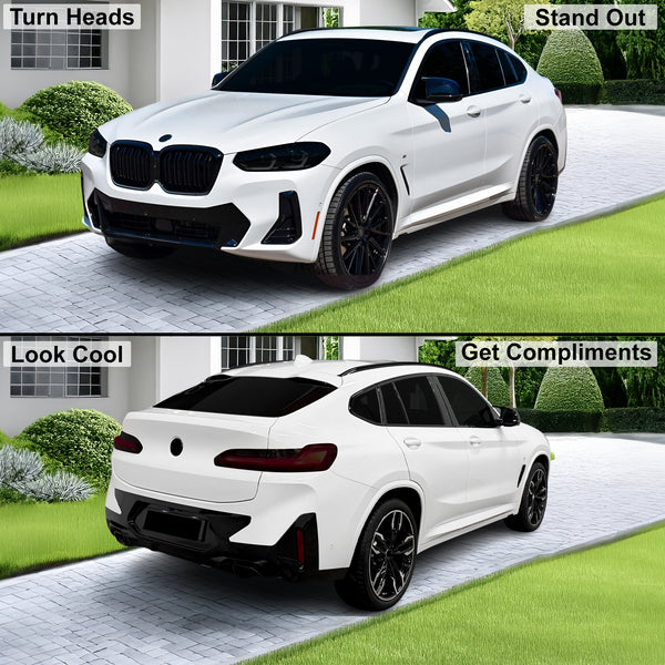 Fits BMW X4 2019-2025 Full Headlight Taillight Precut Smoked PPF Tint Kit Film Overlay  - Bogar Tech Designs