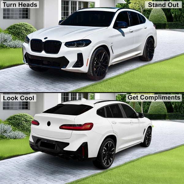 Fits BMW X4 2019-2025 Full Headlight Taillight Precut Smoked PPF Tint Kit Film Overlay  - Bogar Tech Designs