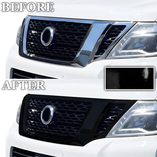 Fits Nissan Armada 2017-2020 Vinyl Chrome Delete Grille Blackout Decal Stickers Overlay Film - Bogar Tech Designs