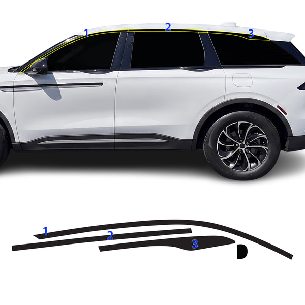 Fits Lincoln Nautilus 2024-2026 Vinyl Chrome Delete Grille Blackout Decal Stickers Overlay Film - Bogar Tech Designs