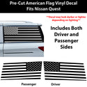 Fits Nissan Quest 2011-2017 Quarter Window American Flag Vinyl Decal Stickers - Bogar Tech Designs