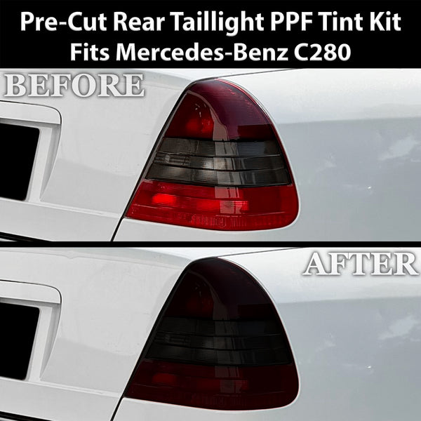 Fits Mercedes-Benz C280 1994-2000 Full Headlight Taillight Precut Smoked PPF Tint Kit Film Overlay  - Bogar Tech Designs