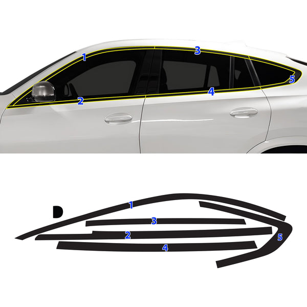 Fits BMW X6 2019-2023 Vinyl Chrome Delete Grille Blackout Decal Stickers Overlay Film - Bogar Tech Designs