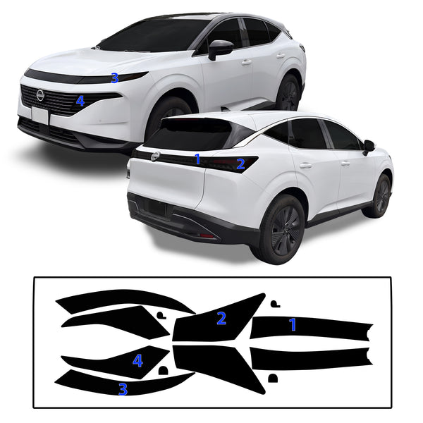Fits Nissan Murano 2025-2026 Full Headlight Taillight Precut Smoked PPF Tint Kit Film Overlay  - Bogar Tech Designs