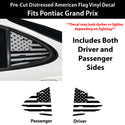 Fits Pontiac Grand Prix 1997-2003 Quarter Window American Flag Vinyl Decal Stickers - Bogar Tech Designs