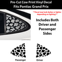 Fits Pontiac Grand Prix 1997-2003 Animal Leopard Cheetah Cow Window Vinyl Decal Stickers - Bogar Tech Designs