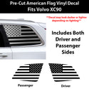 Fits Volvo XC90 2020-2025 Quarter Window American Flag Vinyl Decal Stickers - Bogar Tech Designs
