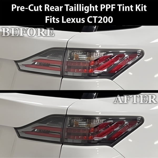 Fits Lexus CT200 2011-2018 Full Headlight Taillight Precut Smoked PPF Tint Kit Film Overlay  - Bogar Tech Designs
