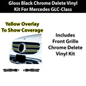 Fits Mercedes-Benz GLC-Class 2016-2022 Vinyl Chrome Delete Grille Blackout Decal Stickers Overlay Film - Bogar Tech Designs