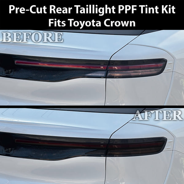 Fits Toyota Crown 2023-2026 Full Headlight Taillight Precut Smoked PPF Tint Kit Film Overlay  - Bogar Tech Designs
