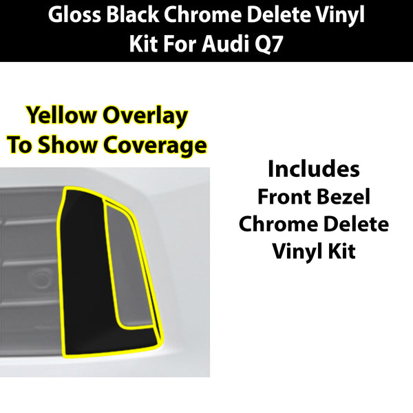 Fits Audi Q7 2020-2024 Vinyl Chrome Delete Grille Blackout Decal Stickers Overlay Film - Bogar Tech Designs