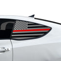 Fits Hyundai Genesis Coupe 2010-2016 Quarter Window American Flag Vinyl Decal Stickers - Bogar Tech Designs