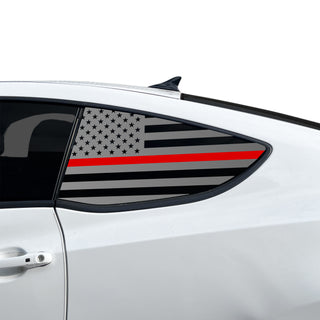 Fits Hyundai Genesis Coupe 2010-2016 Quarter Window American Flag Vinyl Decal Stickers - Bogar Tech Designs