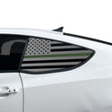 Fits Hyundai Genesis Coupe 2010-2016 Quarter Window American Flag Vinyl Decal Stickers - Bogar Tech Designs