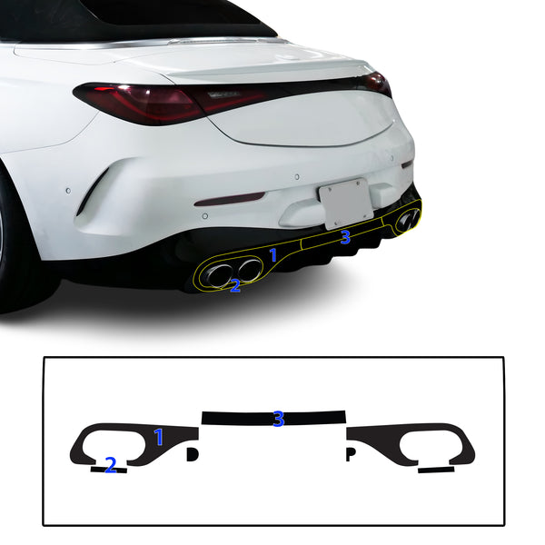 Fits Mercedes-Benz CLE 2024-2026 Vinyl Chrome Delete Grille Blackout Decal Stickers Overlay Film - Bogar Tech Designs