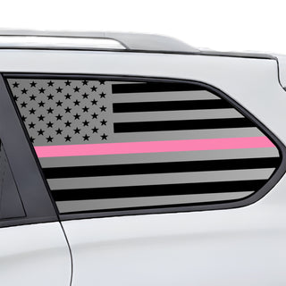 Fits Nissan Pathfinder 2013-2021 Quarter Window American Flag Vinyl Decal Stickers - Bogar Tech Designs