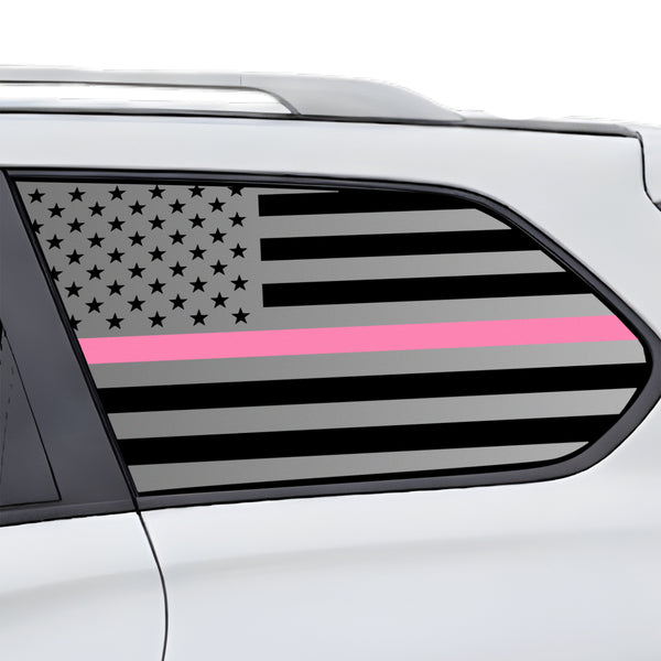 Fits Nissan Pathfinder 2013-2021 Quarter Window American Flag Vinyl Decal Stickers - Bogar Tech Designs