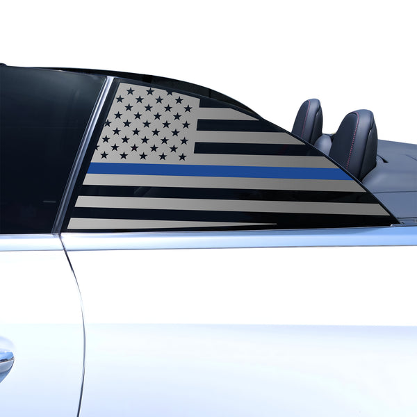 Fits Mercedes-Benz CLE Convertible 2024-2026 Quarter Window American Flag Vinyl Decal Stickers - Bogar Tech Designs