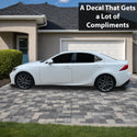 Fits Lexus IS 2017-2020 Animal Leopard Cheetah Cow Window Vinyl Decal Stickers - Bogar Tech Designs