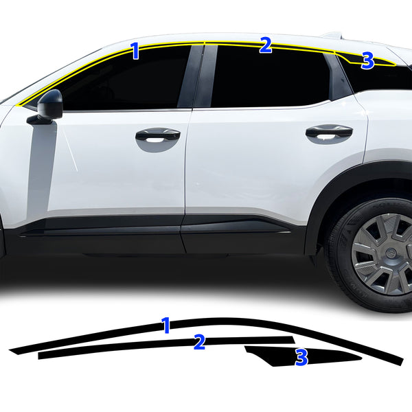 Fits Nissan Kicks 2025-2026 Vinyl Chrome Delete Grille Blackout Decal Stickers Overlay Film - Bogar Tech Designs