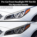 Fits Hyundai Sonata 2015-2017 Full Headlight Taillight Precut Smoked PPF Tint Kit Film Overlay  - Bogar Tech Designs
