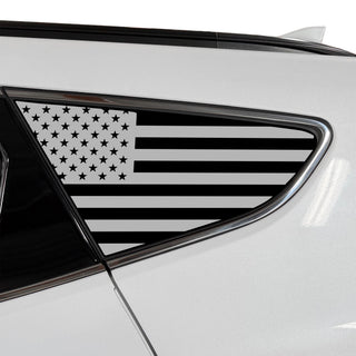 Fits Hyundai Santa Fe Sport 2013-2018 Quarter Window American Flag Vinyl Decal Stickers - Bogar Tech Designs