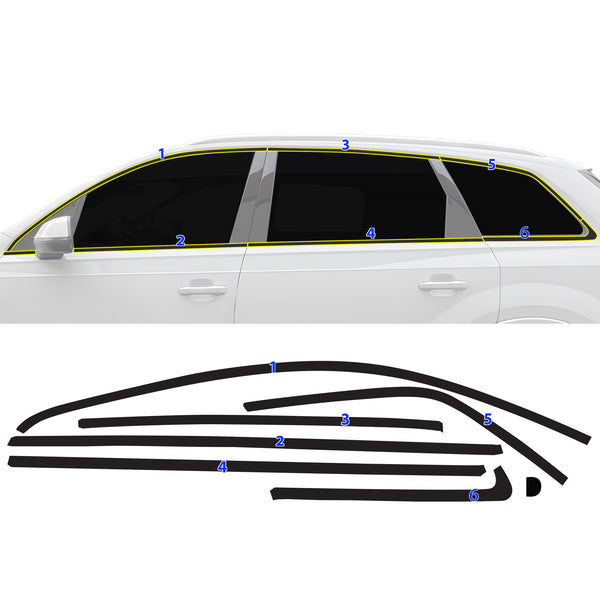 Fits Audi Q7 2020-2024 Vinyl Chrome Delete Grille Blackout Decal Stickers Overlay Film - Bogar Tech Designs