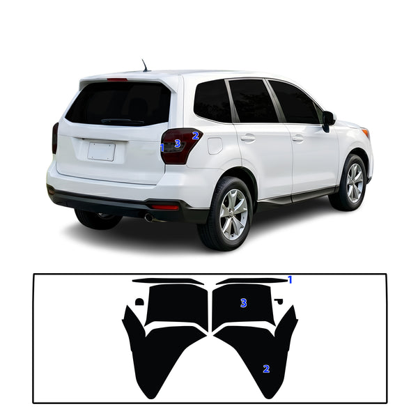 Fits Subaru Forester 2014-2018 Full Headlight Taillight Precut Smoked PPF Tint Kit Film Overlay  - Bogar Tech Designs