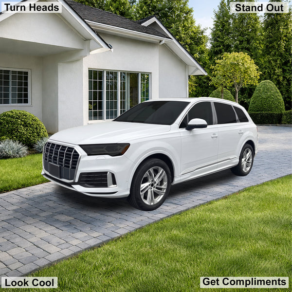 Fits Audi Q7 2020-2024 Full Headlight Taillight Precut Smoked PPF Tint Kit Film Overlay  - Bogar Tech Designs