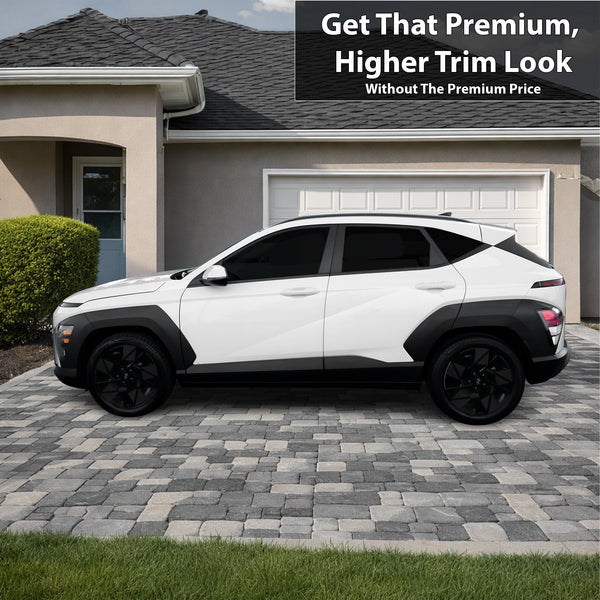 Fits Hyundai Kona 2024-2026 Vinyl Chrome Delete Grille Blackout Decal Stickers Overlay Film - Bogar Tech Designs