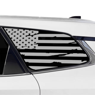 Fits Toyota Crown Signia 2025-2027 Quarter Window American Flag Vinyl Decal Stickers - Bogar Tech Designs