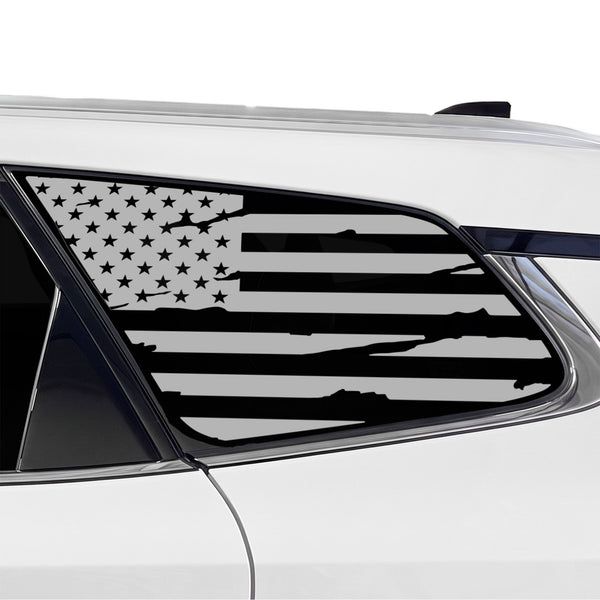Fits Toyota Crown Signia 2025-2027 Quarter Window American Flag Vinyl Decal Stickers - Bogar Tech Designs