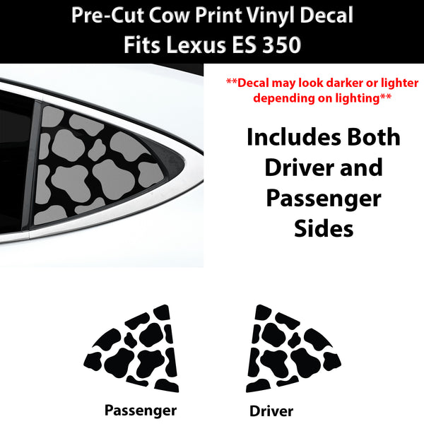Fits Lexus ES 2013-2018 Animal Leopard Cheetah Cow Window Vinyl Decal Stickers - Bogar Tech Designs
