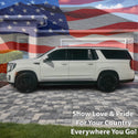 Fits GMC Yukon XL 2025-2026 Quarter Window American Flag Vinyl Decal Stickers - Bogar Tech Designs