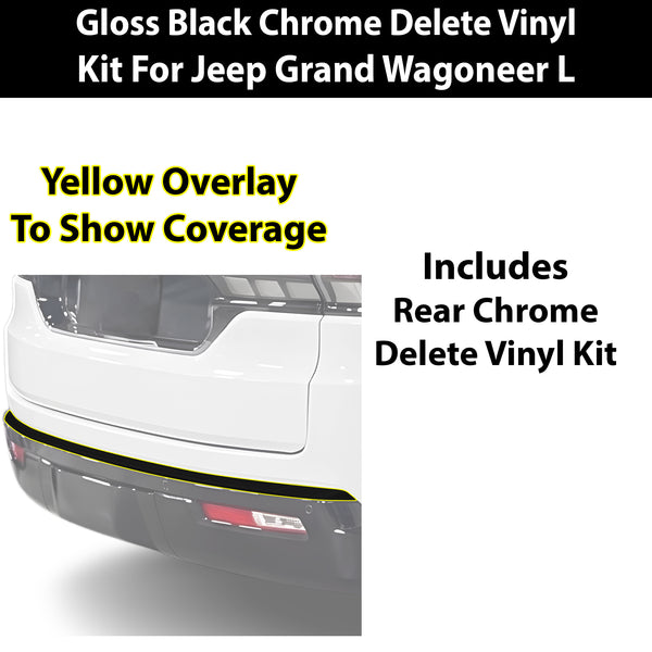 Fits Jeep Grand Wagoneer L 2026-2027 Vinyl Chrome Delete Grille Blackout Decal Stickers Overlay Film - Bogar Tech Designs