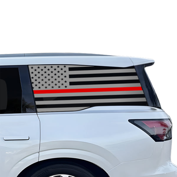 Fits Infiniti QX80 2025-2027 Quarter Window American Flag Vinyl Decal Stickers - Bogar Tech Designs