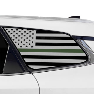 Fits Toyota Crown Signia 2025-2027 Quarter Window American Flag Vinyl Decal Stickers - Bogar Tech Designs
