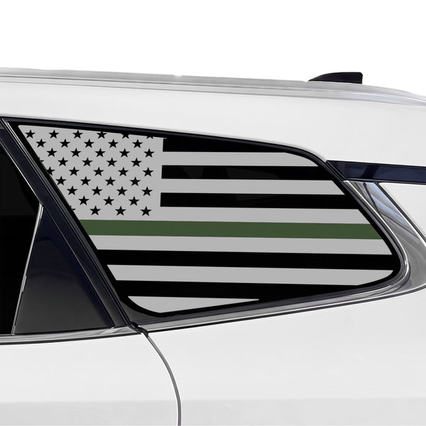 Fits Toyota Crown Signia 2025-2027 Quarter Window American Flag Vinyl Decal Stickers - Bogar Tech Designs
