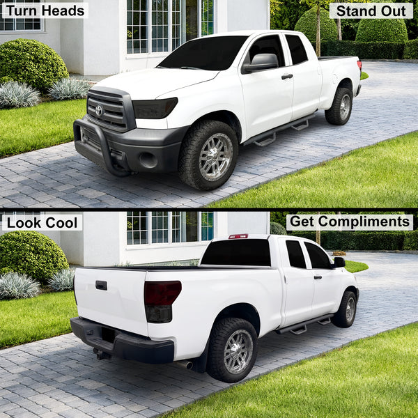 Fits Toyota Tundra 2007-2013 Full Headlight Taillight Precut Smoked PPF Tint Kit Film Overlay  - Bogar Tech Designs